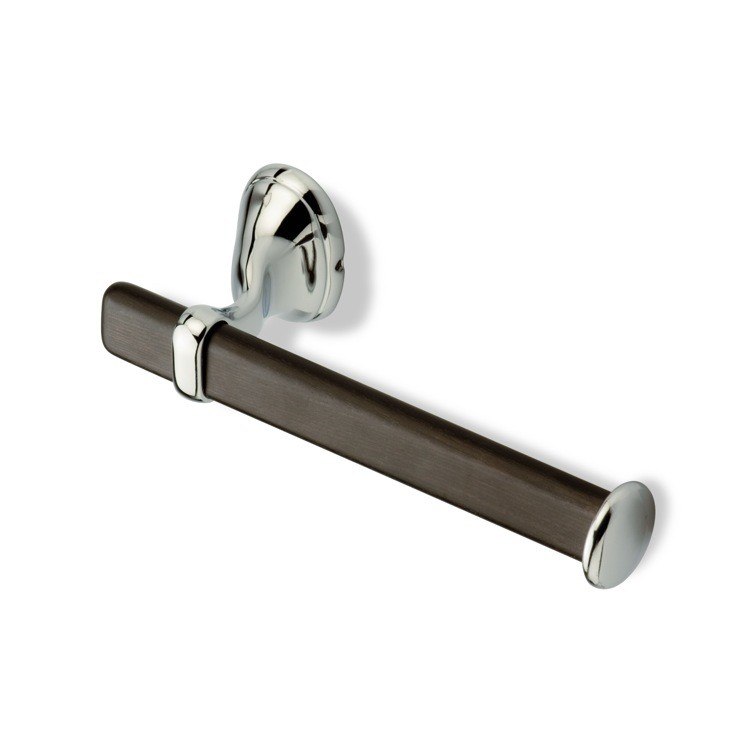 STILHAUS TL11 TECLA LEGNO WOOD TOILET PAPER HOLDER WITH CHROME