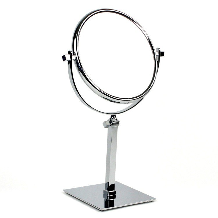 WINDISCH 99135 STAND MIRRORS PEDESTAL BRASS DOUBLE FACE MAGNIFYING MIRROR