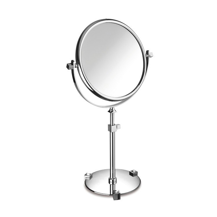 WINDISCH 99526B MOON LIGHT PEDESTAL DOUBLE FACE WITH WHITE CRYSTALS MAGNIFYING MIRROR