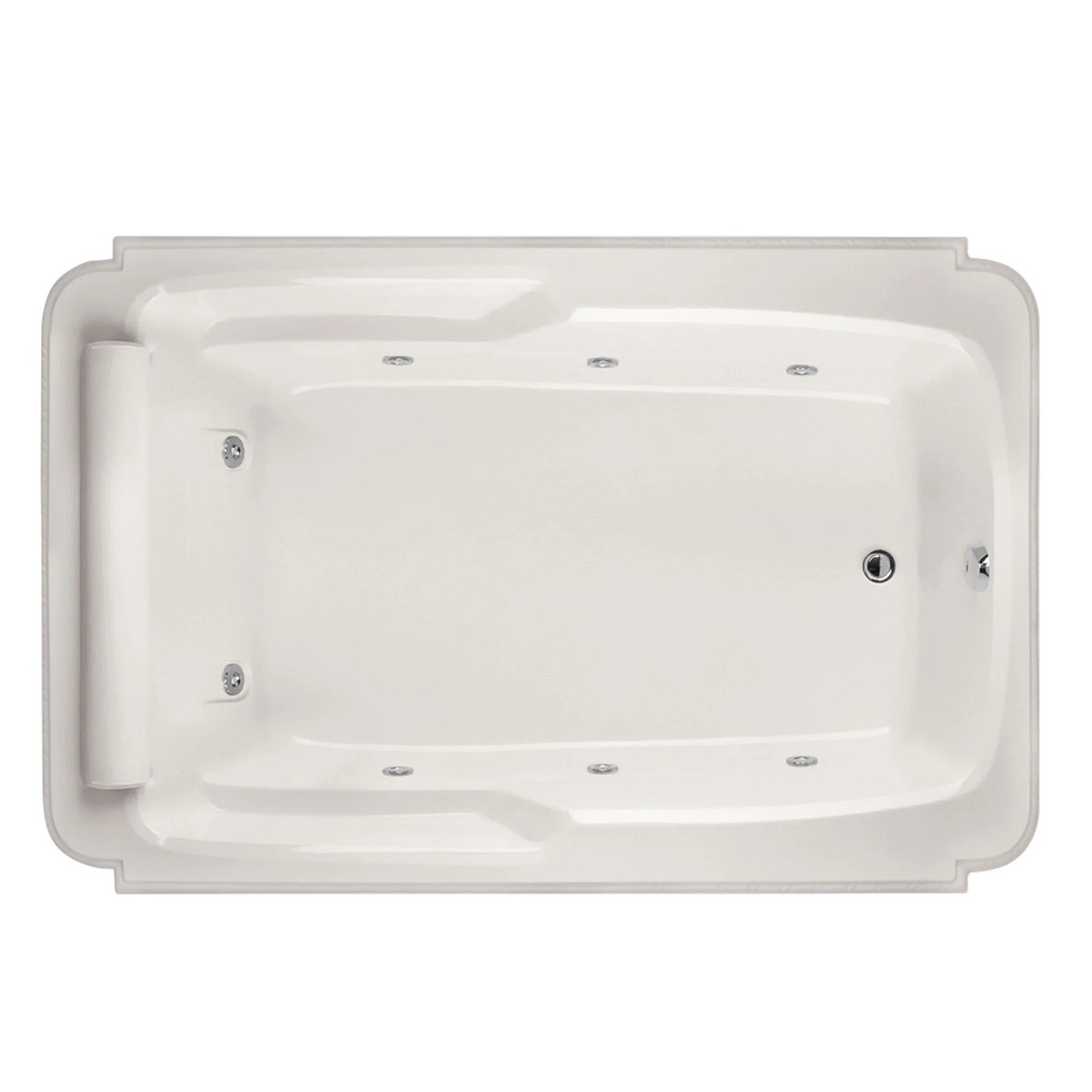 HYDRO SYSTEMS ATL7448AWP DESIGNER COLLECTION ATLANDIA 74 X 48 INCH ACRYLIC DROP-IN BATHTUB WITH WHIRLPOOL SYSTEM