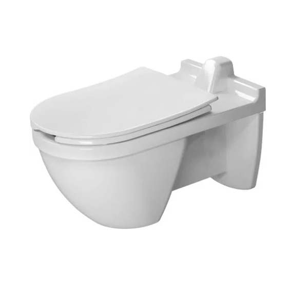 DURAVIT 2560090000 STARCK 3 14 5/8 X 26 INCH WALL-MOUNTED TOILET WITH SYPHONIC FLUSH, 1.28 GPF