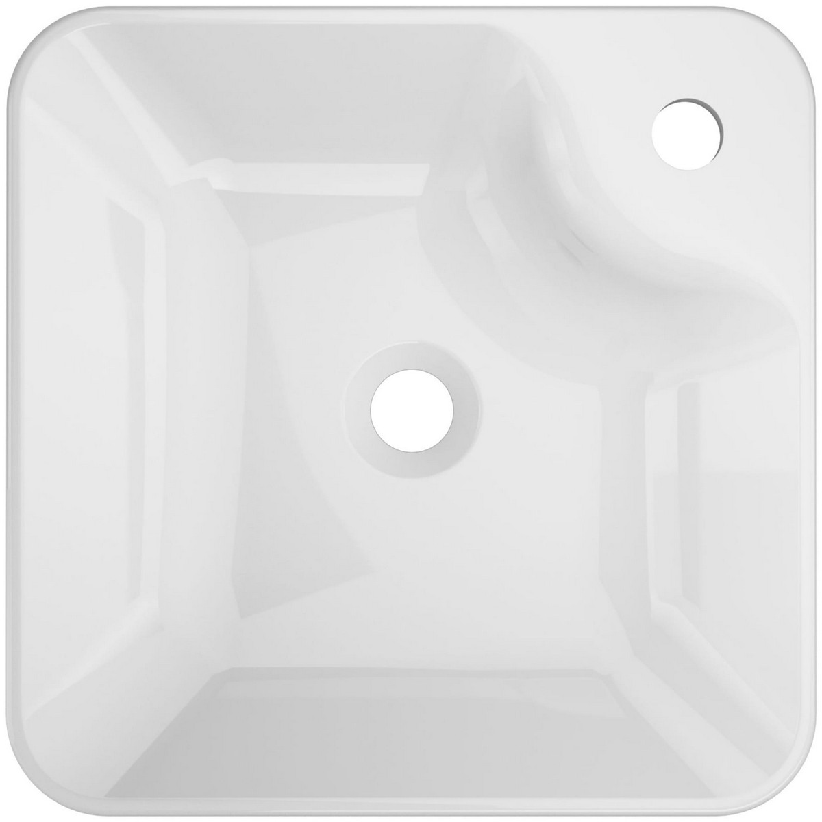 JACUZZI NEV1616G NERINA 15 3/4 INCH SOLID SURFACE VESSEL BATHROOM SINK IN GLOSS WHITE