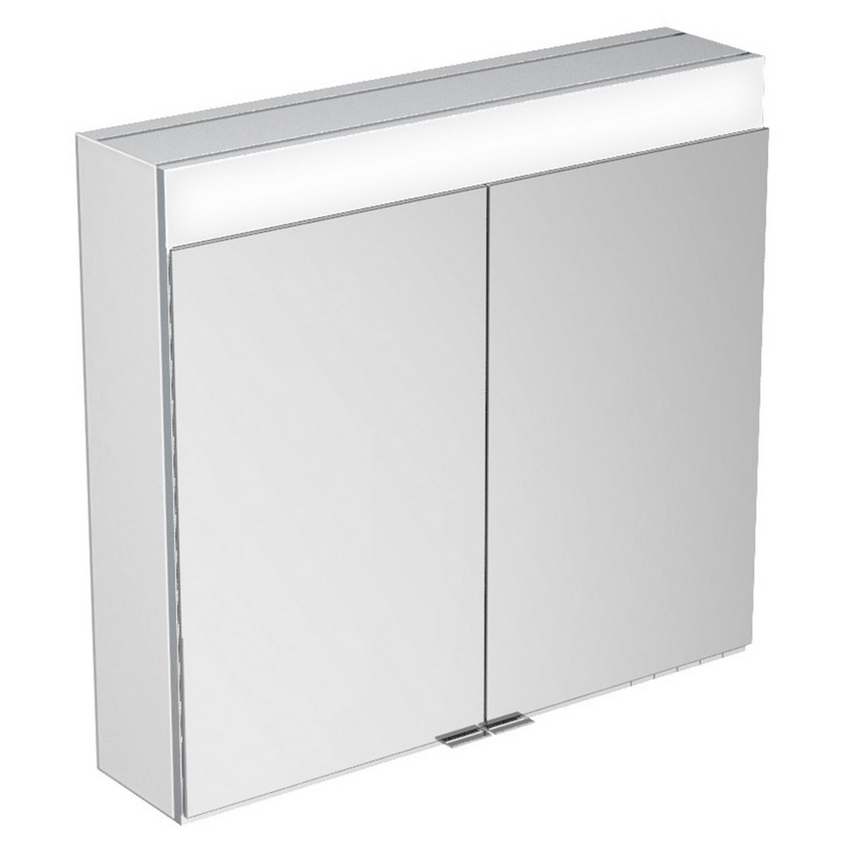 KEUCO 21521171351 EDITION 400 28 W X 6 1/2 D X 25 5/8 H INCH 2-DOOR 2700-6500K LED WALL MOUNTED MIRROR MEDICINE CABINET IN ALUMINUM
