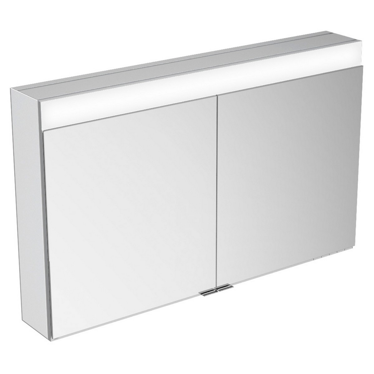 KEUCO 21522171351 EDITION 400 41 3/4 W X 6 1/2 D X 25 5/8 H INCH 2-DOOR 2700-6500K LED WALL MOUNTED MIRROR MEDICINE CABINET IN ALUMINUM