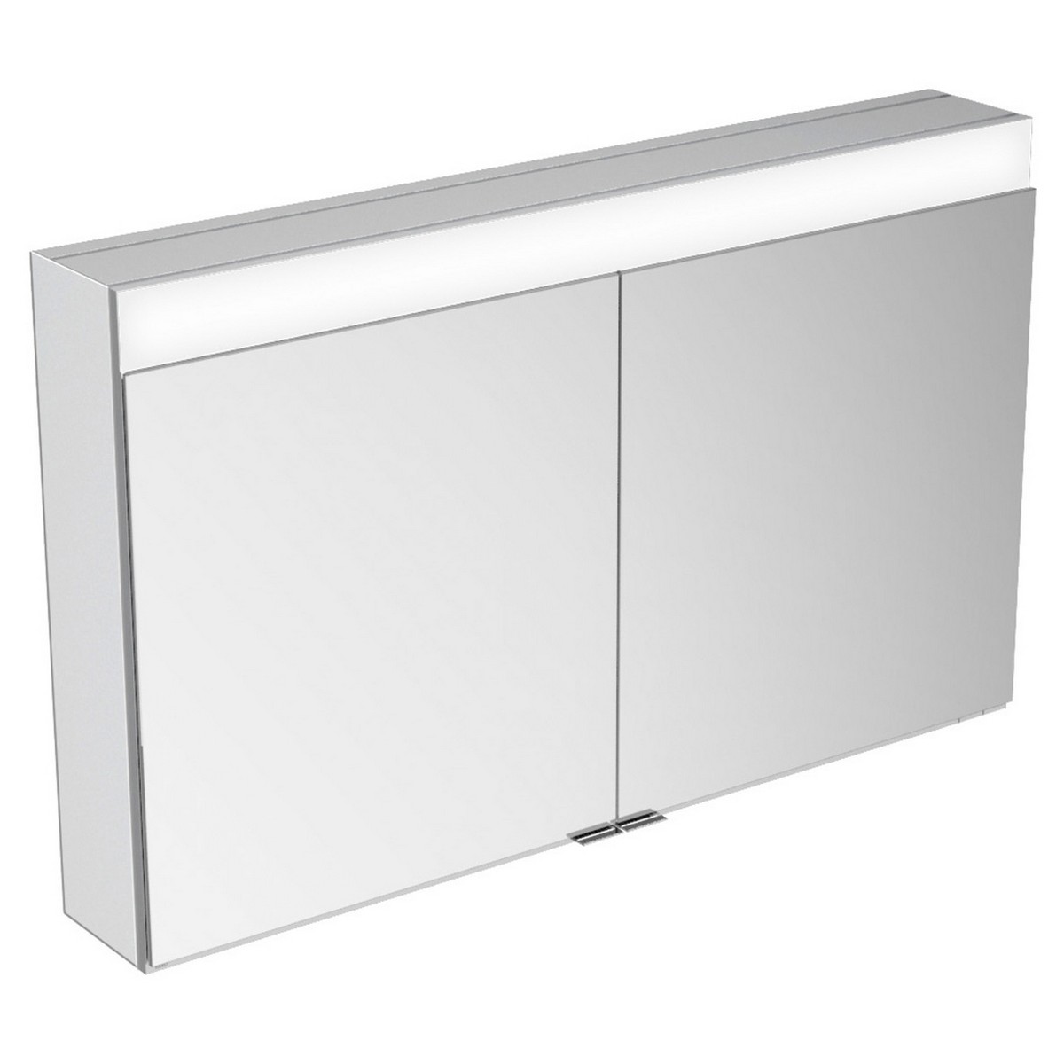 KEUCO 21532171351 EDITION 400 41 3/4 W X 6 1/2 D X 25 5/8 H INCH 2-DOOR 4000K LED WALL MOUNTED MIRROR MEDICINE CABINET IN ALUMINUM