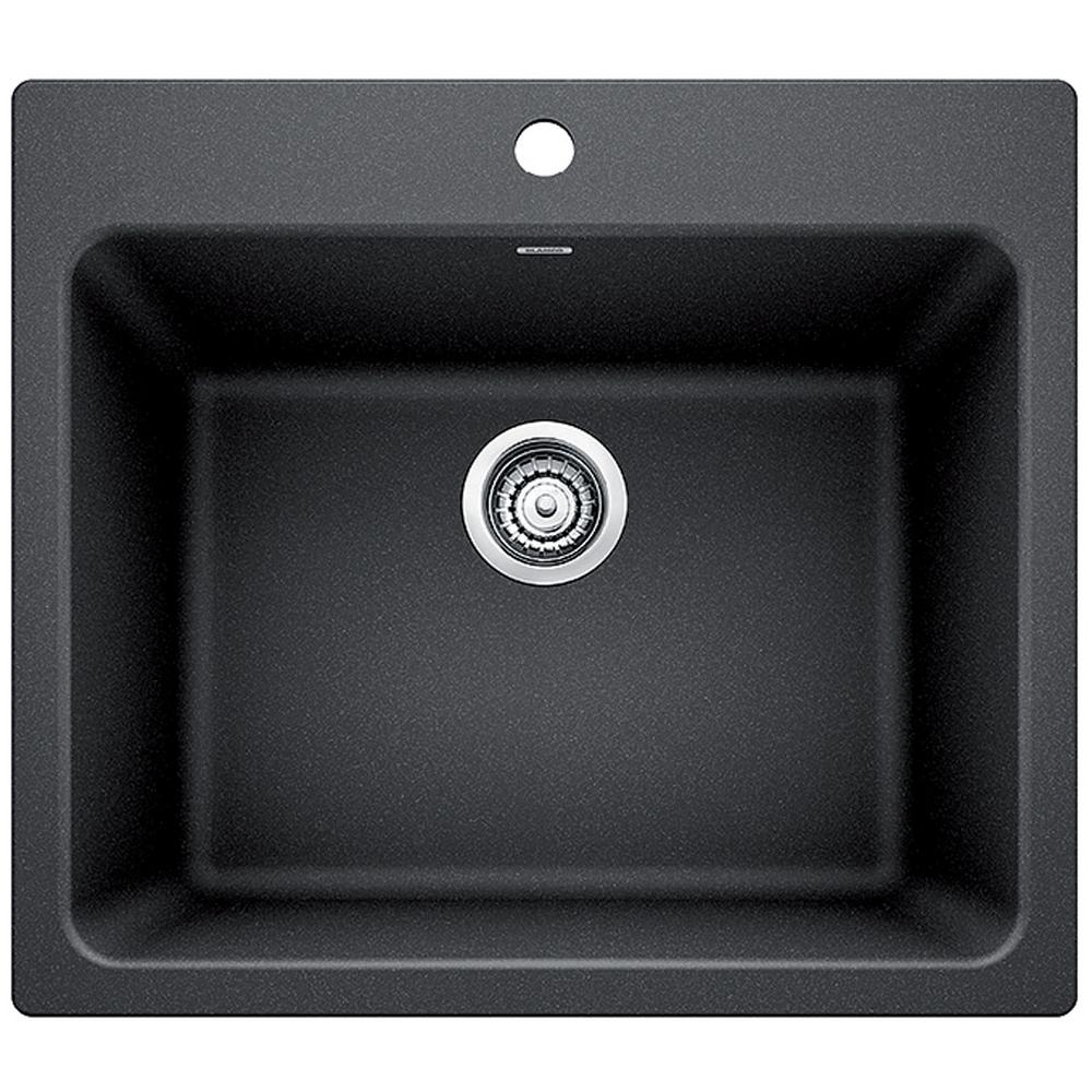 BLANCO 401920 LIVEN 25 INCH GRANITE LAUNDRY SINK IN ANTHRACITE