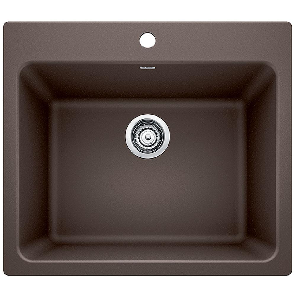 BLANCO 401922 LIVEN GRANITE 25 INCH LAUNDRY SINK IN CAFE BROWN