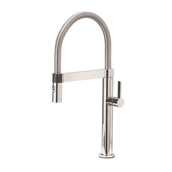 BLANCO 441624 CULINA PULL-DOWN, SWIVEL SINGLE HOLE KITCHEN FAUCET IN POLISHED CHROME