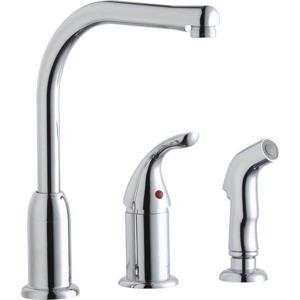 ELKAY LK3001CR EVERYDAY KITCHEN DECK MOUNT FAUCET WITH REMOTE HANDLE AND SIDE SPRAY