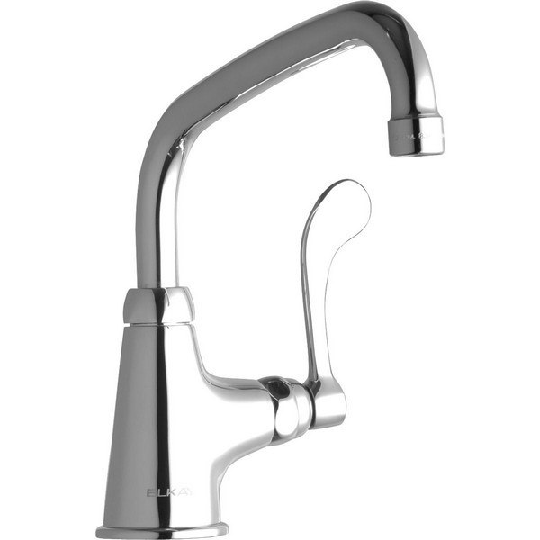 ELKAY LK535AT08T4 SINGLE HOLE FAUCET, 8 INCH ARC TUBE SPOUT AND 4 INCH HANDLE