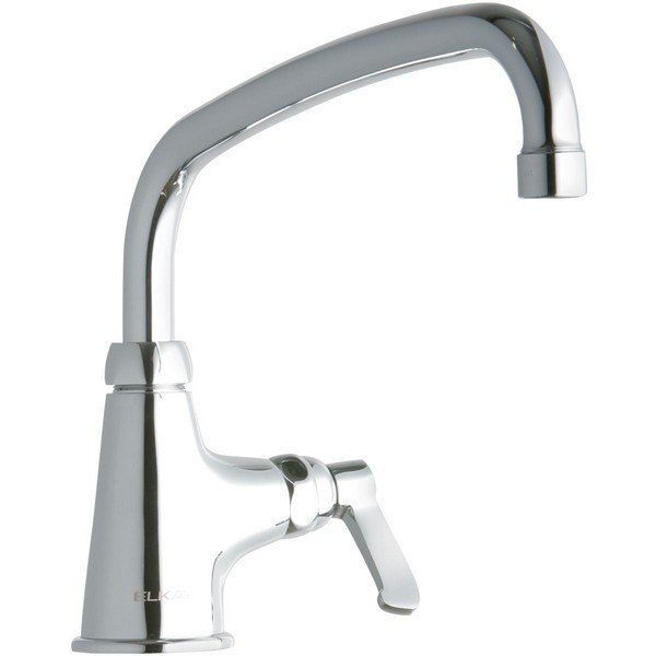 ELKAY LK535AT10L2 SINGLE HOLE FAUCET, 10 INCH ARC TUBE SPOUT AND 2 INCH HANDLE