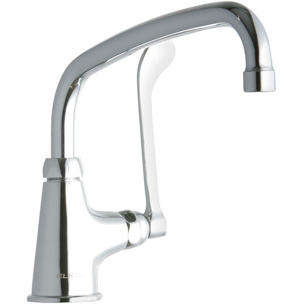 ELKAY LK535AT10T6 SINGLE HOLE FAUCET, 10 INCH ARC TUBE SPOUT AND 6 INCH HANDLE