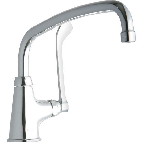 ELKAY LK535AT12T6 SINGLE HOLE FAUCET, 12 INCH ARC TUBE SPOUT AND 6 INCH HANDLE