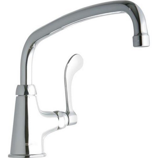 ELKAY LK535AT14T4 SINGLE HOLE FAUCET, 14 INCH ARC TUBE SPOUT AND 4 INCH HANDLE
