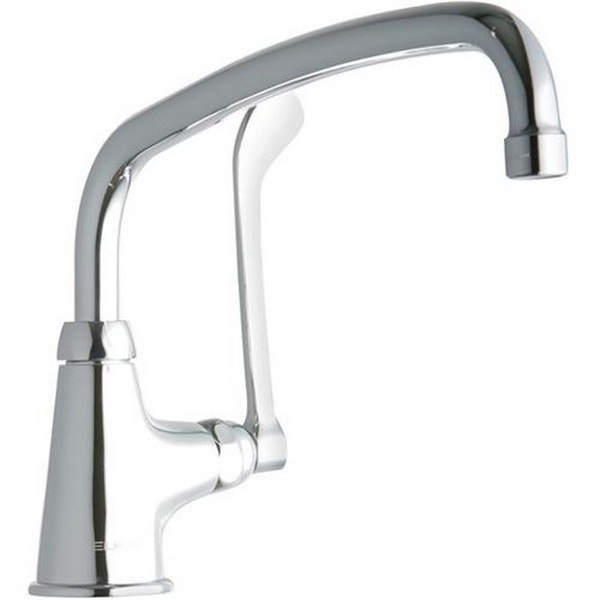 ELKAY LK535AT14T6 SINGLE HOLE FAUCET, 14 INCH ARC TUBE SPOUT AND 6 INCH HANDLE
