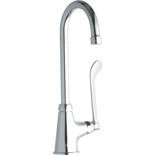 ELKAY LK535GN05T6 SINGLE HOLE FAUCET, 5 INCH GOOSENECK SPOUT AND 6 INCH HANDLE