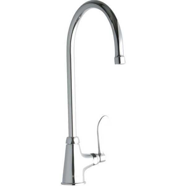ELKAY LK535GN08T4 SINGLE HOLE FAUCET, 8 INCH GOOSENECK SPOUT AND 4 INCH HANDLE