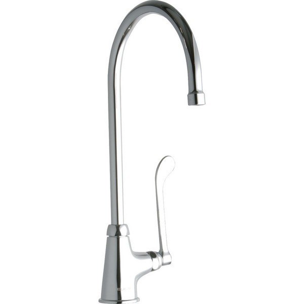 ELKAY LK535GN08T6 SINGLE HOLE FAUCET, 8 INCH GOOSENECK SPOUT AND 6 INCH HANDLE