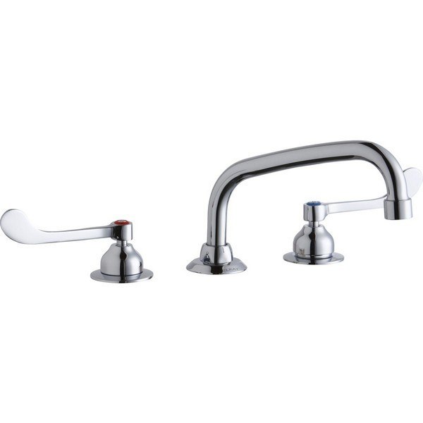 ELKAY LK800AT08T6 DECK MOUNT FAUCET WITH 8 INCH ARC TUBE SPOUT AND 6 INCH HANDLES