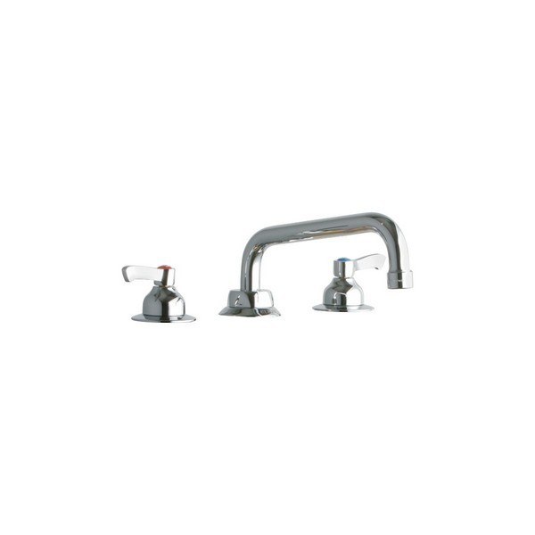 ELKAY LK800TS08L2 DECK MOUNT FAUCET WITH 8 INCH TUBE SPOUT AND 2 INCH HANDLES