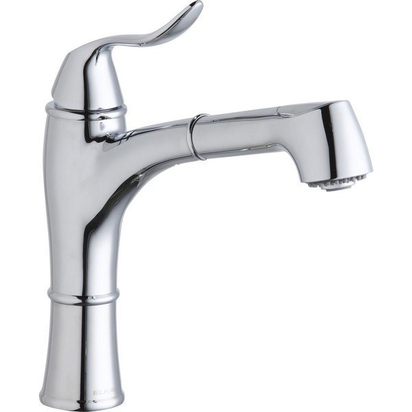 ELKAY LKEC1041 EXPLORE SINGLE HOLE KITCHEN FAUCET WITH PULL-OUT SPRAY LEVER HANDLE WITH HI AND MID-RISE BASE OPTIONS