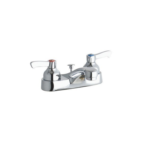 ELKAY LK403L2 DECK MOUNT FAUCET WITH POP-UP DRAIN INTEGRAL SPOUT AND 2 INCH HANDLES