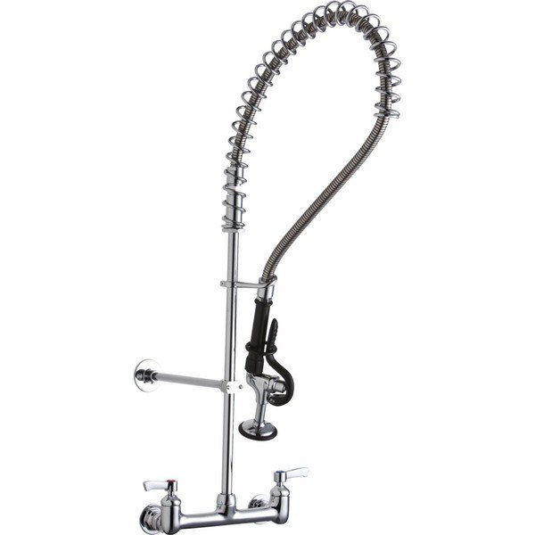 ELKAY LK943LC 44 INCH WALL MOUNT FLEXIBLE HOSE FAUCET WITH 1.2 GPM SPRAY HEAD