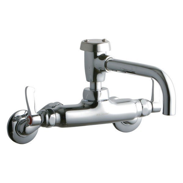 ELKAY LK945VS07L2T WALL MOUNT FAUCET WITH 7 INCH VENTED SPOUT AND 2 INCH HANDLES