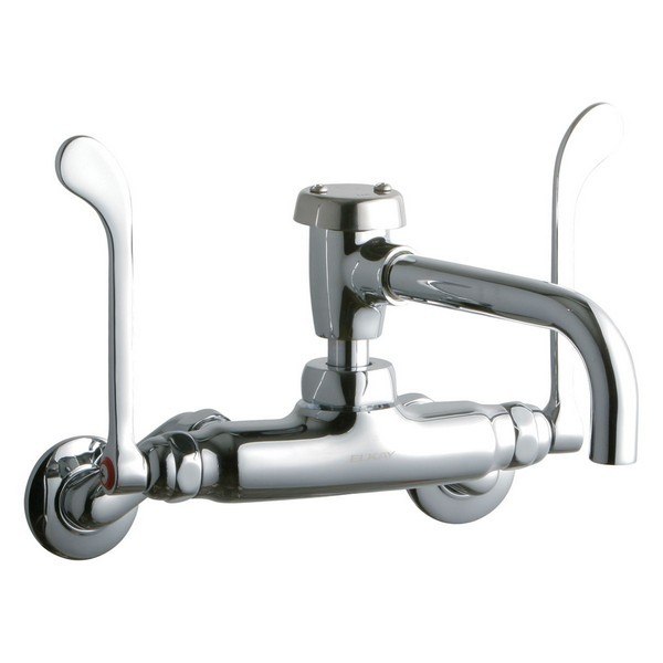 ELKAY LK945VS07T6T WALL MOUNT FAUCET WITH 7 INCH VENTED SPOUT AND 6 INCH HANDLES