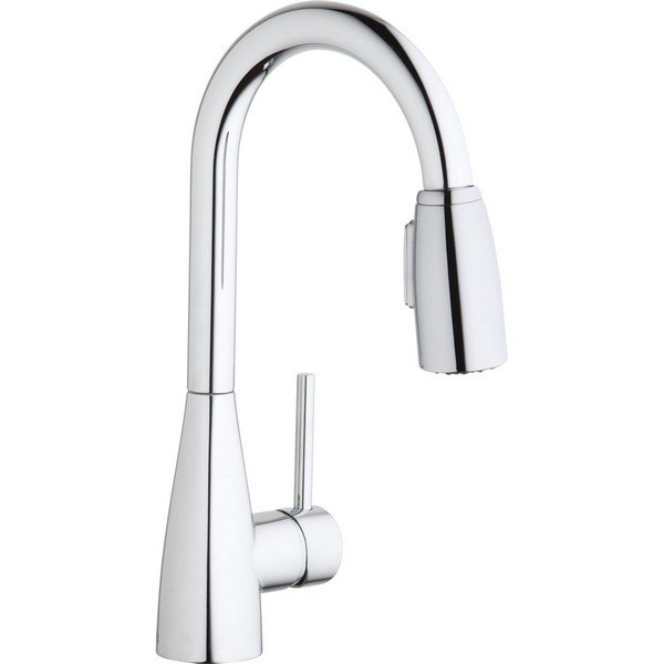ELKAY LKAV4032 AVADO SINGLE HOLE BAR FAUCET WITH PULL-DOWN SPRAY AND FORWARD ONLY LEVER HANDLE