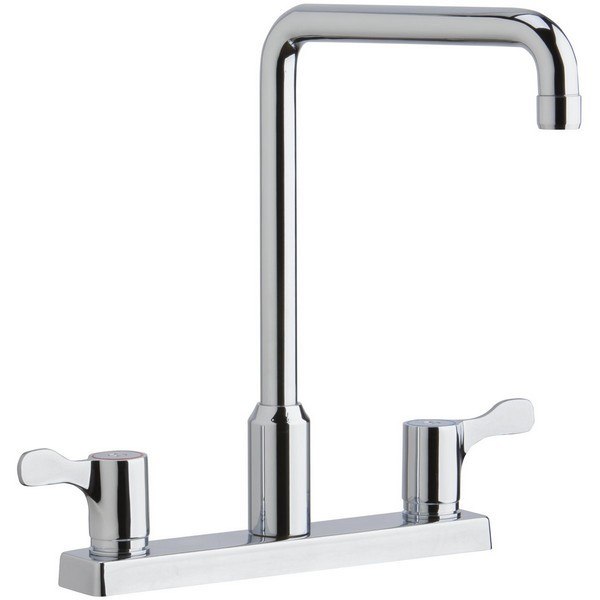 ELKAY LKD2442C DECK MOUNT FAUCET WITH ARC SPOUT AND 2-5/8 INCH LEVER HANDLES