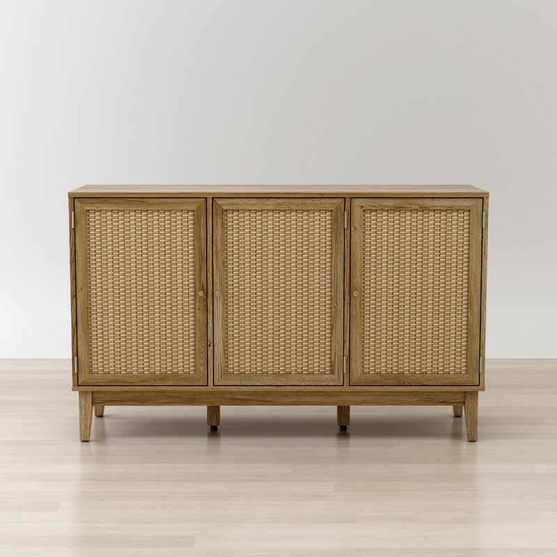 ANDERSON TEAK SB-5015 BODRUM 50 INCH WIDE SIDEBOARD ACCENT CABINET IN BROWN