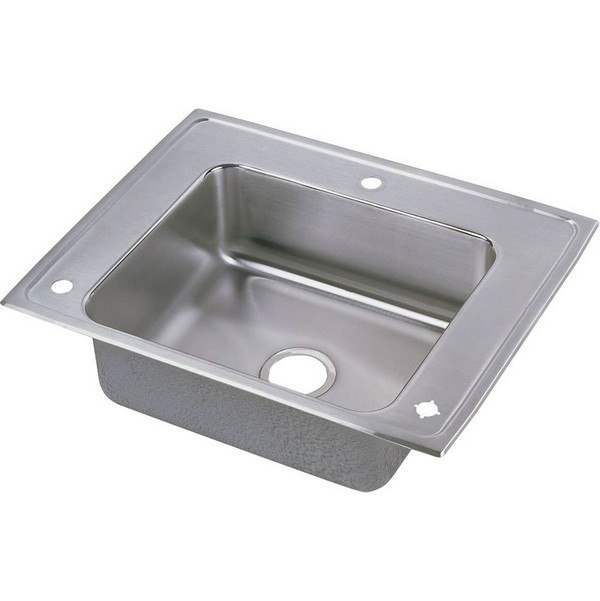 ELKAY DRKAD282240R 28 L X 22 W X 4 D SINGLE BOWL TOP MOUNT CLASSROOM SINK, RIGHT SLOTTED HOLE