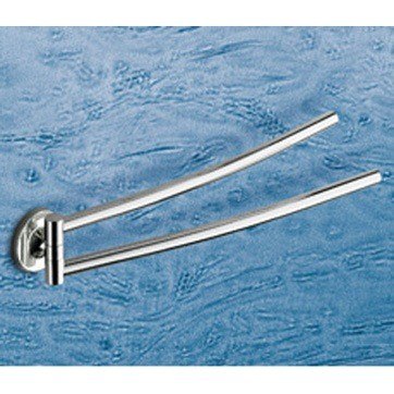 GEDY 4223-13 VERMONT 14 INCH POLISHED CHROME DOUBLE SWIVEL TOWEL BAR