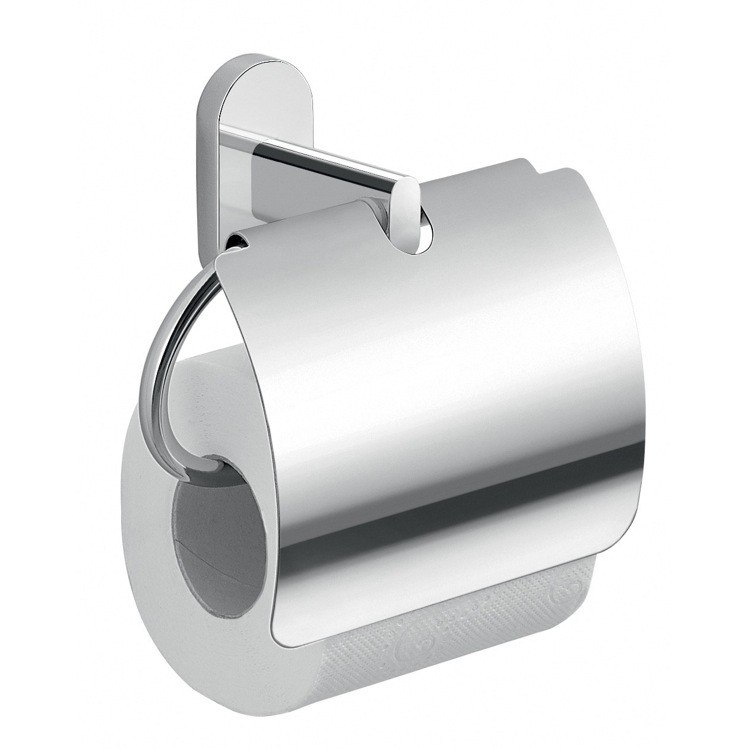 GEDY 5325-13 FEBO CHROME TOILET PAPER HOLDER WITH COVER