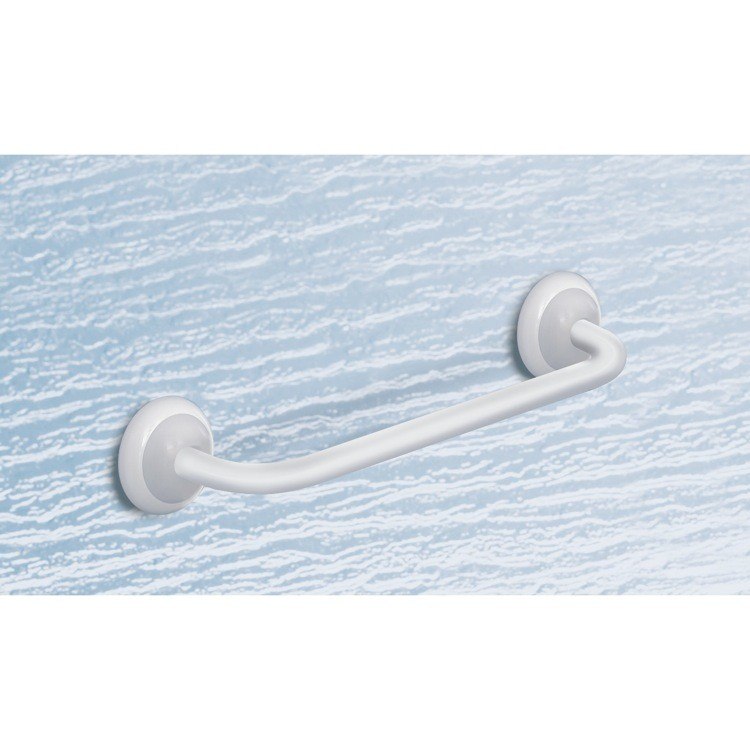 GEDY 8221-35-02 JAMAICA 14 INCH WHITE WALL MOUNTED TOWEL HOLDER
