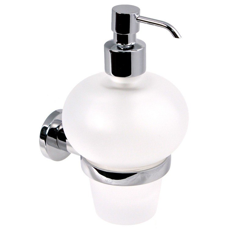 GEDY 5181-13 DEMETRA WALL MOUNTED FROSTED GLASS SOAP DISPENSER
