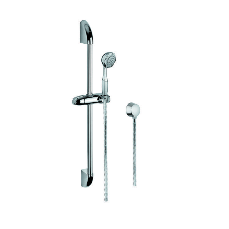 GEDY SUP1041 SUPERINOX CHROME SHOWER SOLUTION WITH HAND SHOWER, SLIDING RAIL AND WATER CONNECTION