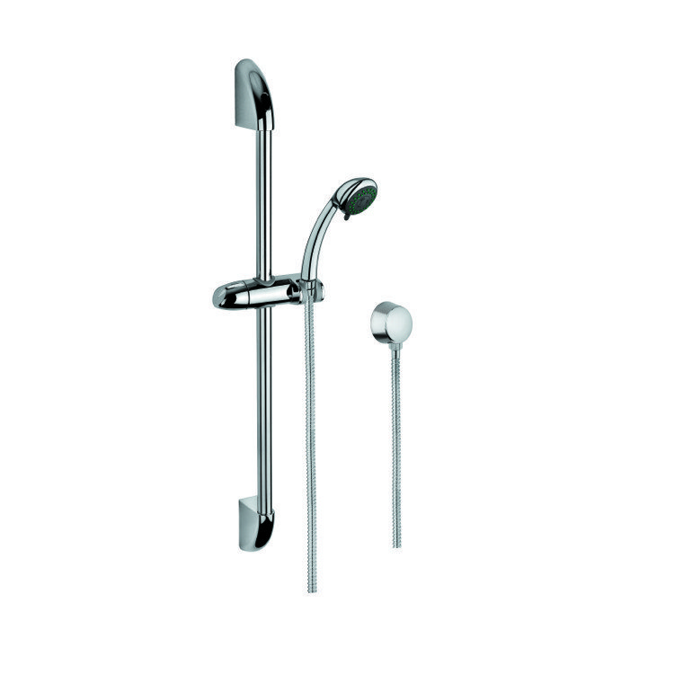 GEDY SUP1044 SUPERINOX CHROME SHOWER SOLUTION WITH HAND SHOWER, SLIDING RAIL AND WATER CONNECTION