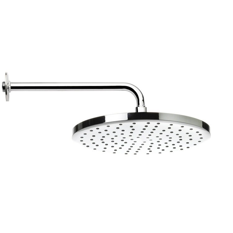 GEDY SUP1123 SUPERINOX CHROME RAIN SHOWER HEAD AND 12 INCH STAINLESS STEEL SHOWER ARM
