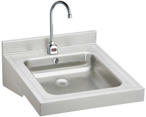 ELKAY WCLWO1923OSDSACMC 19 L X 23 W X 4 D STURDIBILT WALL HUNG LAVATORY SINK AND SENSOR FAUCET, MECHANICAL MIXING VALVE