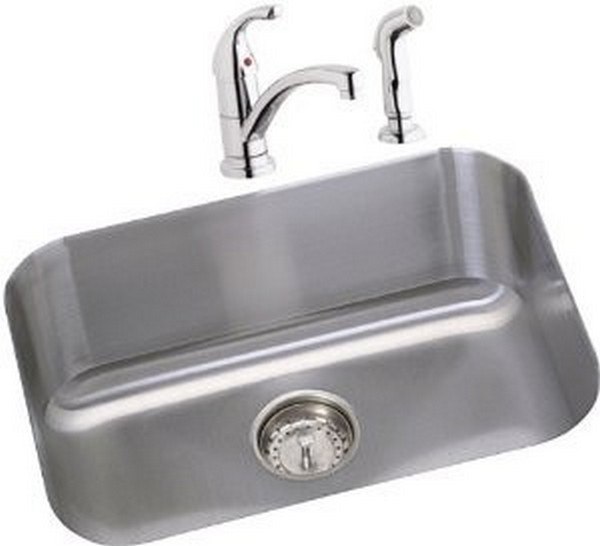 ELKAY DXUH2115DF DAYTON 23-1/2 L X 18-1/4 W X 8 D UNDERMOUNT KITCHEN SINK WITH FAUCET AND DRAIN