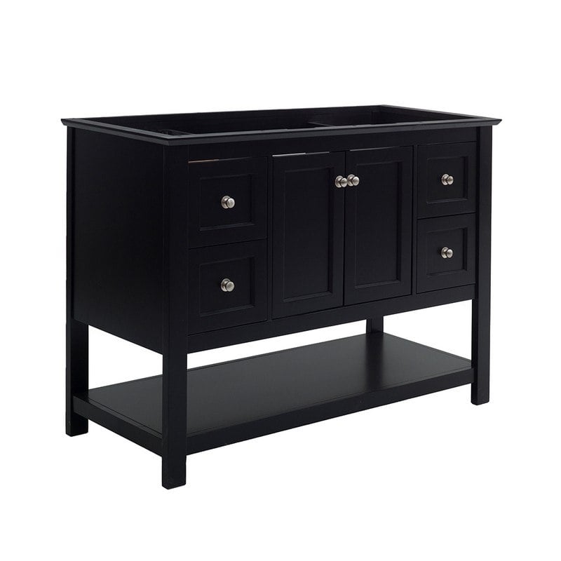 FRESCA FCB2348BL MANCHESTER 48 INCH  BLACK TRADITIONAL BATHROOM CABINET