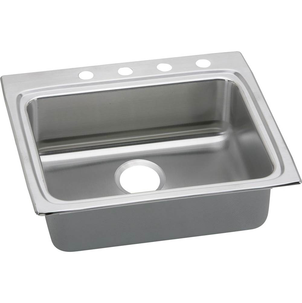 ELKAY LRAD2522651 STAINLESS STEEL 25 L X 22 W X 6-1/2 D TOP MOUNT KITCHEN SINK, 1 FAUCET HOLE