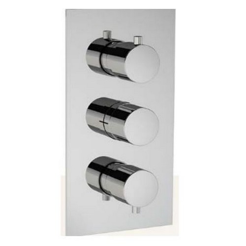 RAIN THERAPY PS 3081-T J /J/R AQUA ROUND SERIE 5 7/8 INCH 2 WAY DIVERTER TOP AND BOTTOM THERMOSTATIC VALVE WITH SHUT-OFF & FILTERS