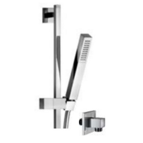 RAIN THERAPY PS AP-KI 032-001 28 INCH SLIDING BAR WITH SQUARE HAND SHOWER IN POLISHED CHROME