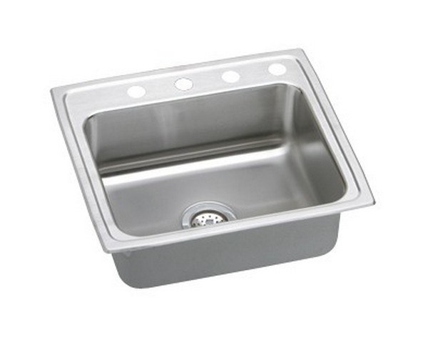 ELKAY PSR22191 PACEMAKER STAINLESS STEEL 22 L X 19-1/2 W X 7-1/8 D TOP MOUNT KITCHEN SINK, 1 FAUCET HOLE