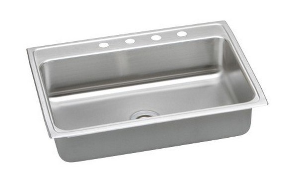 ELKAY PSR31223 PACEMAKER STAINLESS STEEL 31 L X 22 W X 7-1/8 D TOP MOUNT KITCHEN SINK, 3 FAUCET HOLES