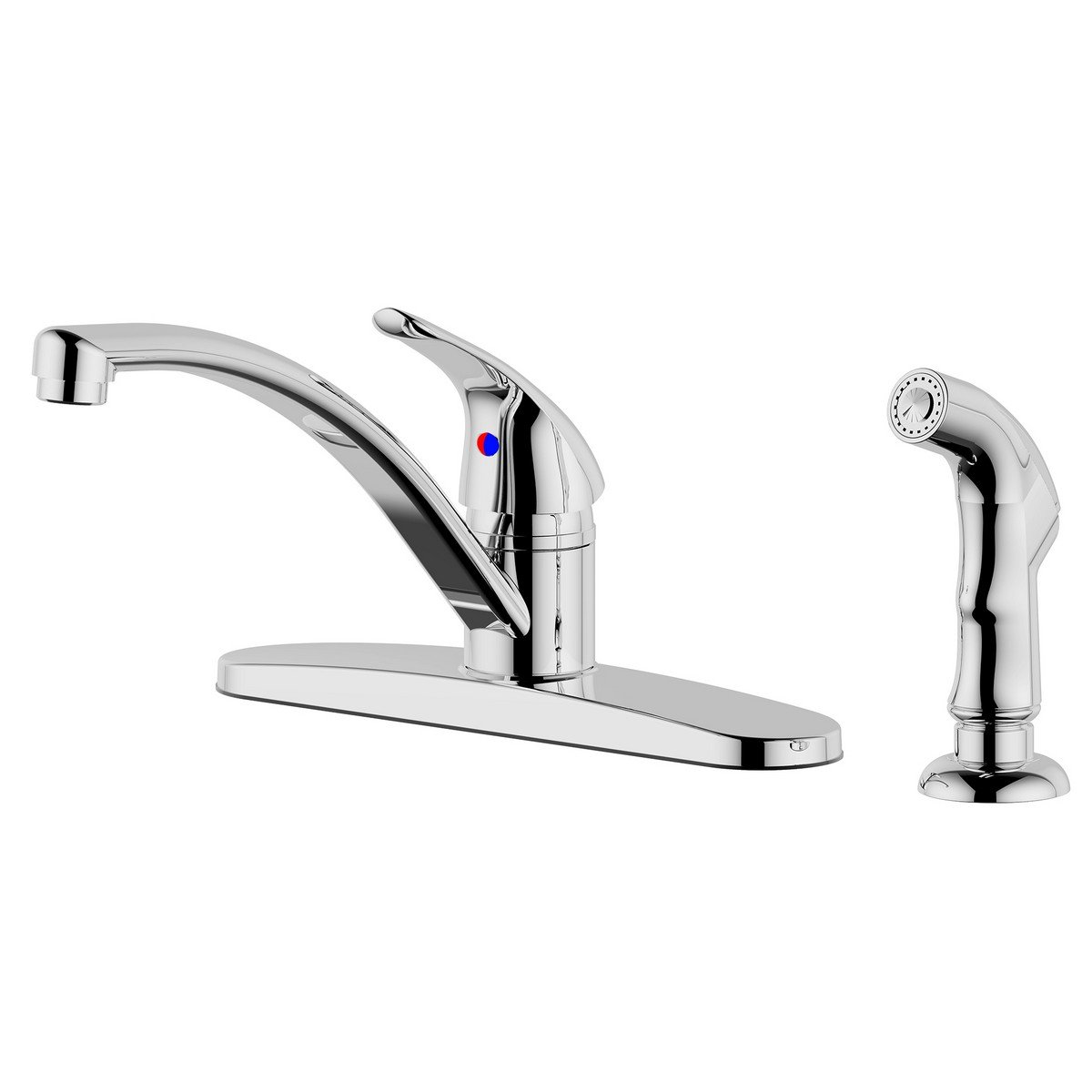 ULTRA FAUCETS UF1024 CLASSIC DECK MOUNT SINGLE HANDLE KITCHEN FAUCET WITH SIDE-SPRAY