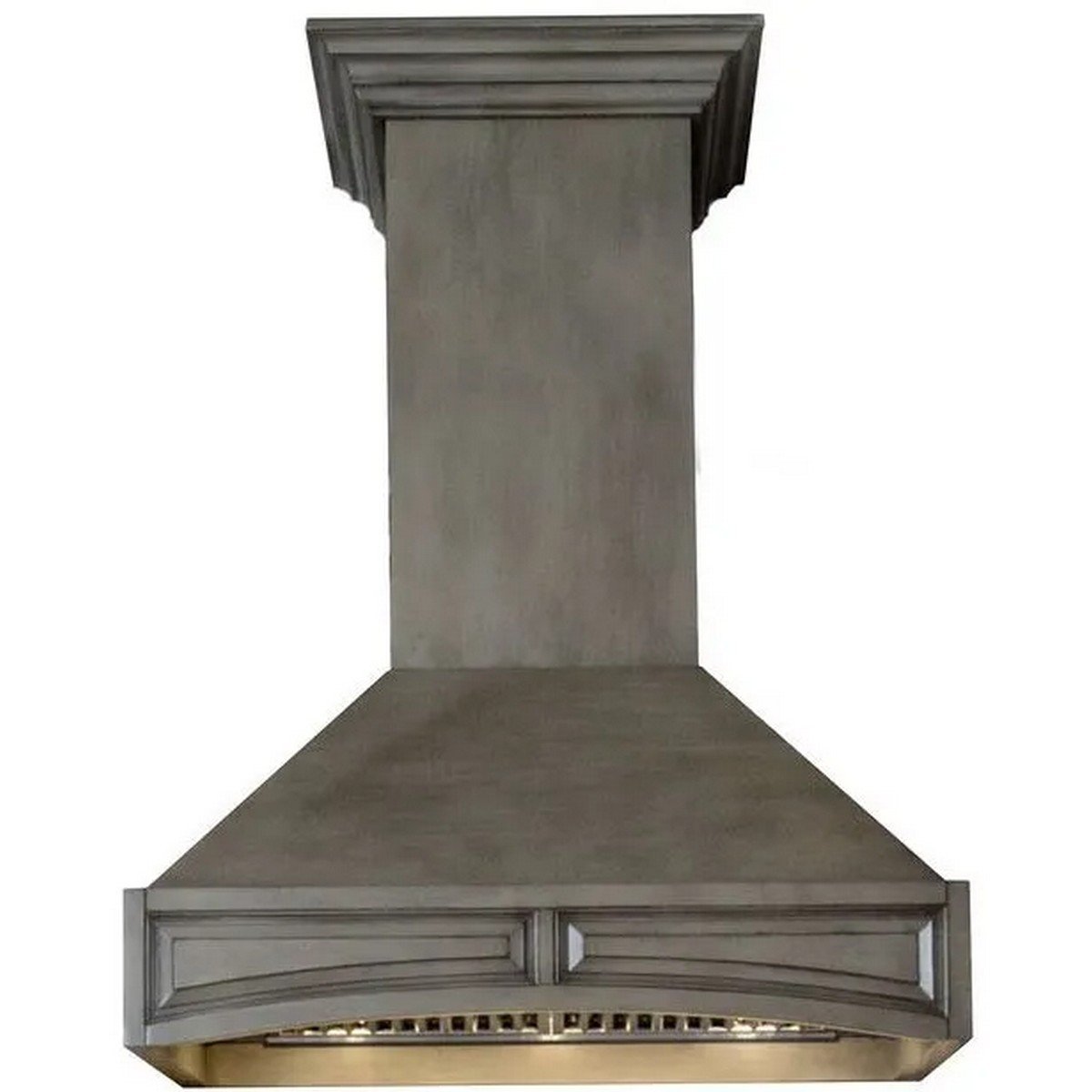 ZLINE 321GG-30 30 X 17 1/2 INCH CONVERTIBLE VENT WOODEN WALL MOUNT RANGE HOOD IN WOOD AND DISTRESSED GRAY